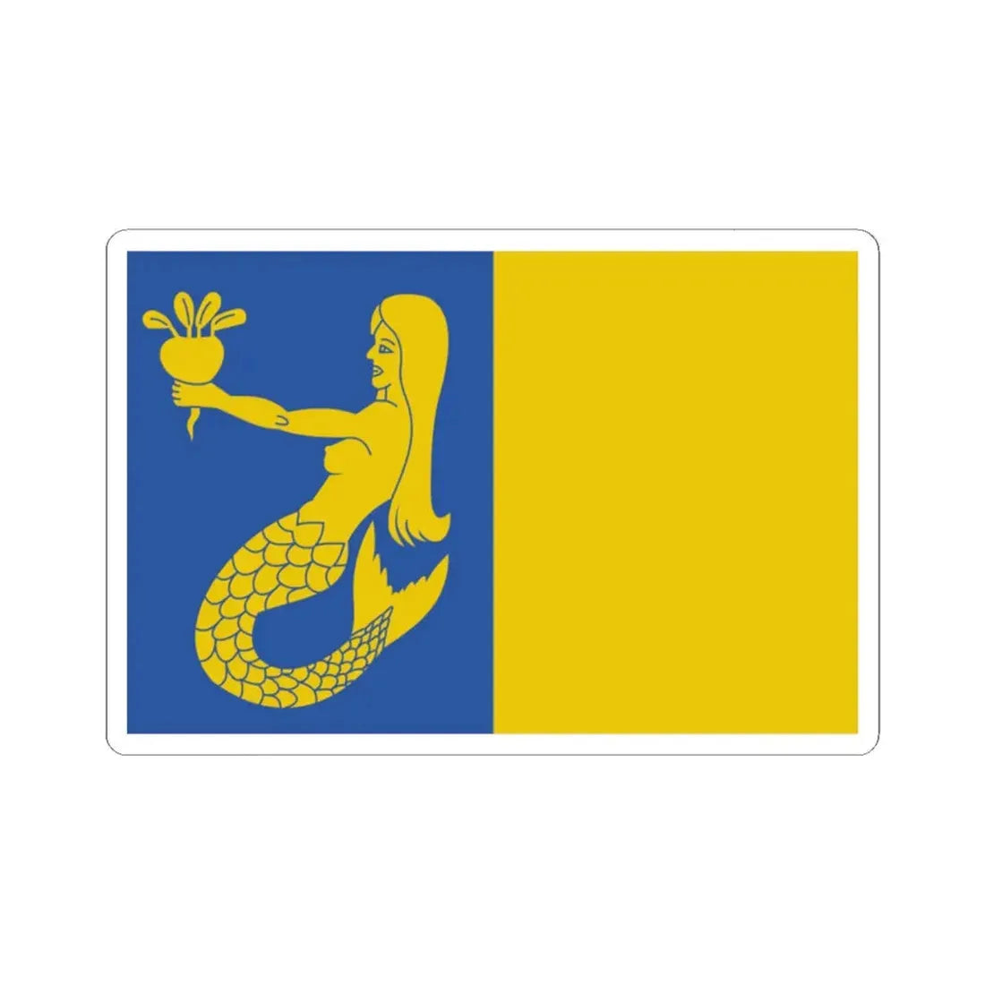 Waasmunster vlag (Belgium) STICKER Vinyl Kiss-Cut Decal 2 Inch White - The Sticker Space