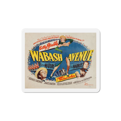 Wabash Avenue 1950 v2 Movie Poster Die-Cut Magnet-2 Inch-The Sticker Space