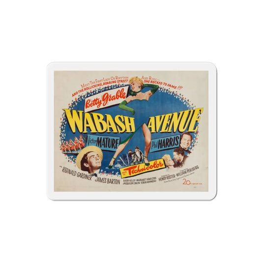 Wabash Avenue 1950 v2 Movie Poster Refrigerator Magnet 2 Inch - The Sticker Space