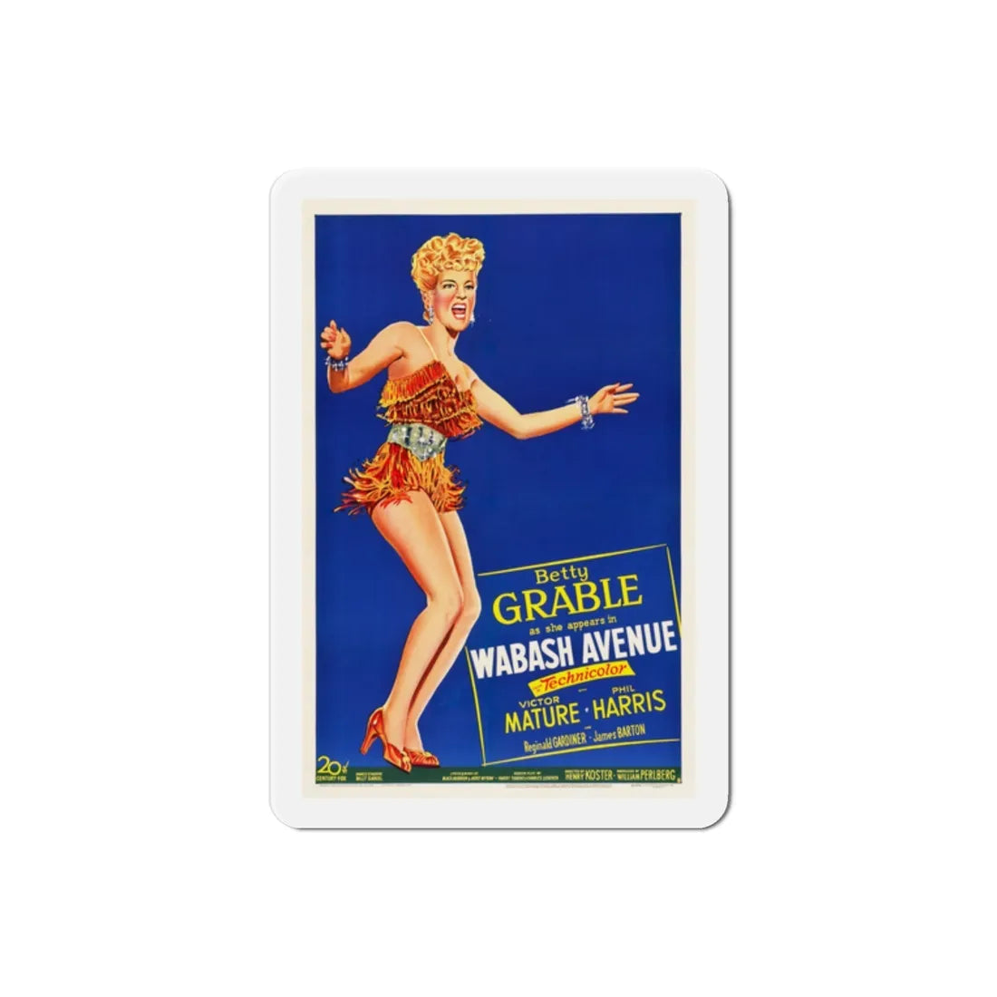 Wabash Avenue 1950 v3 Movie Poster Refrigerator Magnet 2 Inch - The Sticker Space