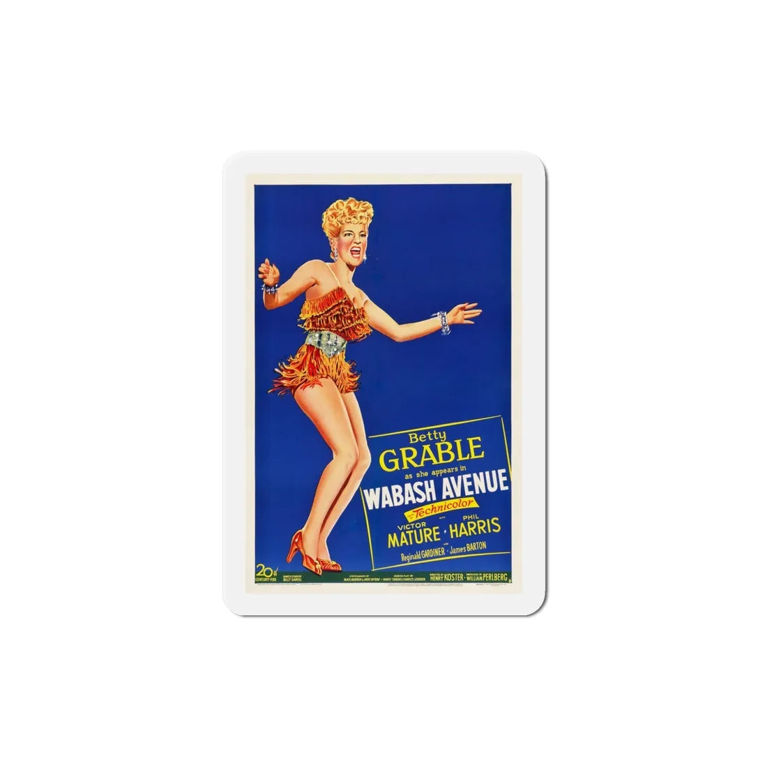 Wabash Avenue 1950 v3 Movie Poster Refrigerator Magnet 5 Inch - The Sticker Space