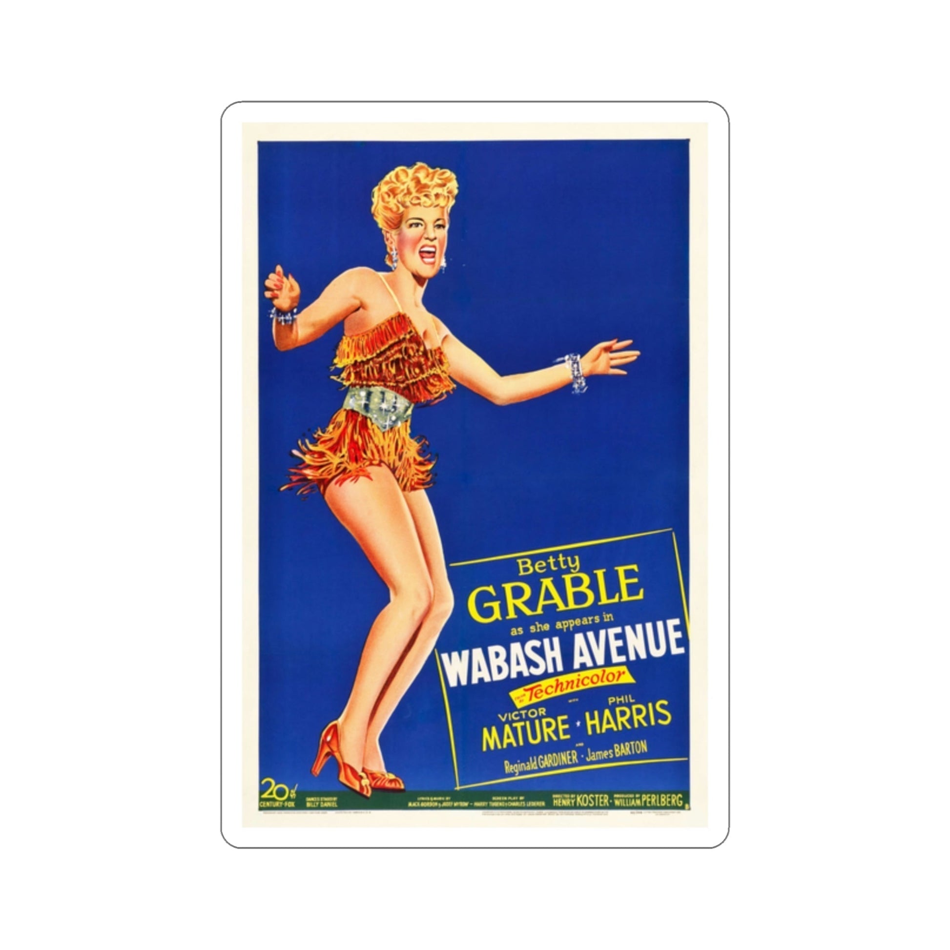 Wabash Avenue 1950 v3 Movie Poster STICKER Vinyl Die-Cut Decal-2 Inch-The Sticker Space