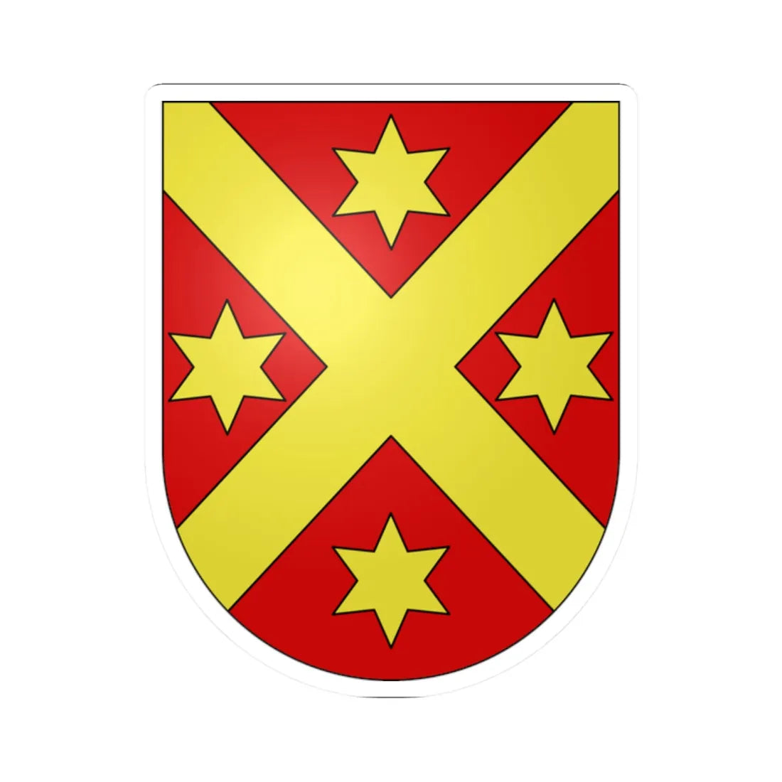 Wabern-coat of arms (Switzerland) (Coat of Arms) STICKER Vinyl Kiss-Cut Decal 2 Inch White - The Sticker Space