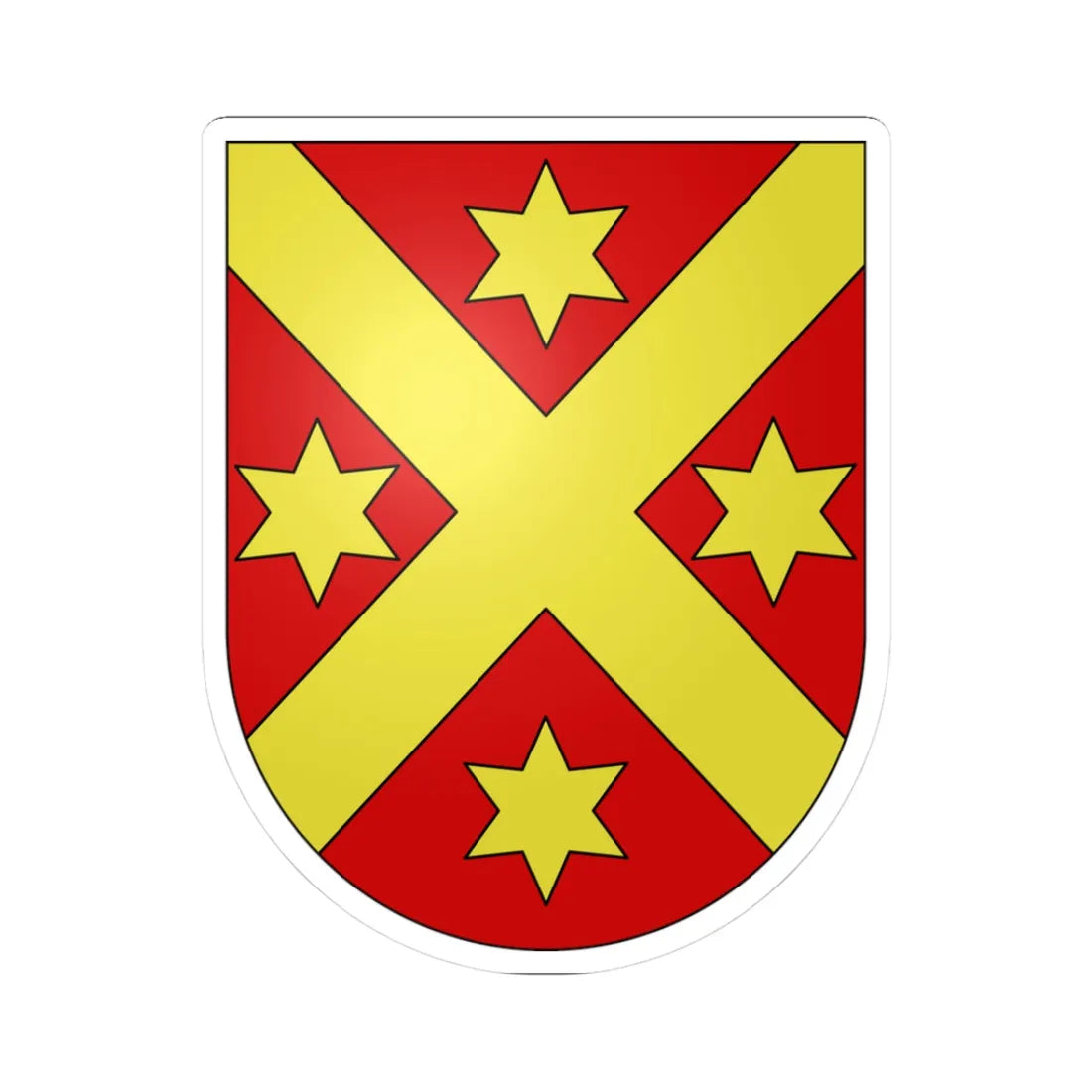 Wabern-coat of arms (Switzerland) (Coat of Arms) STICKER Vinyl Kiss-Cut Decal 3 Inch White - The Sticker Space