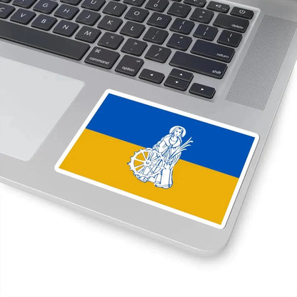 Wachtebeke vlag (Belgium) STICKER Vinyl Kiss-Cut Decal - The Sticker Space