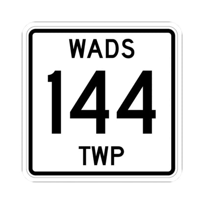 Wadsworth Township Route 144 Medina County Ohio (Ohio) (Road Sign) STICKER Vinyl Kiss-Cut Decal 2 Inch White - The Sticker Space