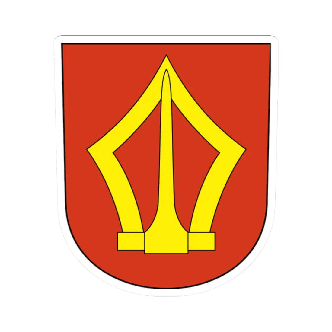 Waedenswil-blazon (Switzerland) (Coat of Arms) STICKER Vinyl Kiss-Cut Decal 2 Inch White - The Sticker Space