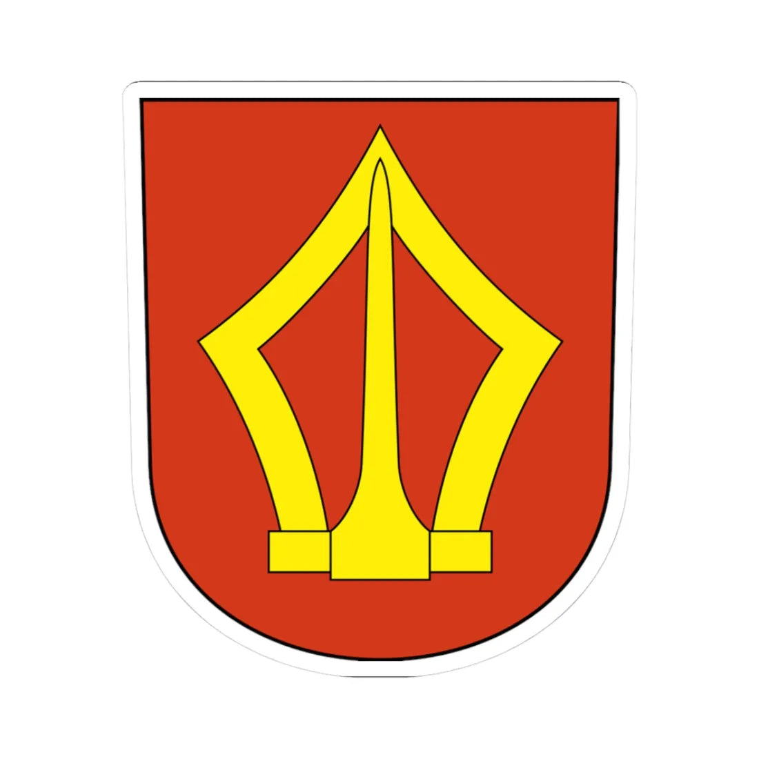 Waedenswil-blazon (Switzerland) (Coat of Arms) STICKER Vinyl Kiss-Cut Decal 3 Inch White - The Sticker Space