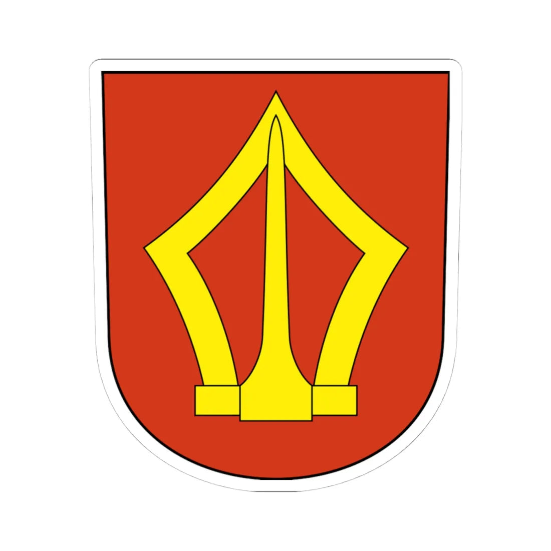 Waedenswil-blazon (Switzerland) (Coat of Arms) STICKER Vinyl Kiss-Cut Decal 4 Inch White - The Sticker Space