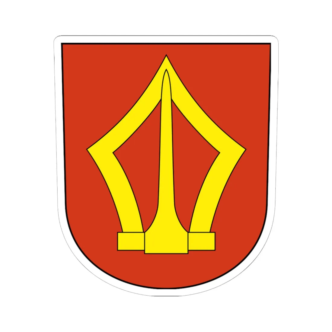 Waedenswil-blazon (Switzerland) (Coat of Arms) STICKER Vinyl Kiss-Cut Decal 6 Inch White - The Sticker Space