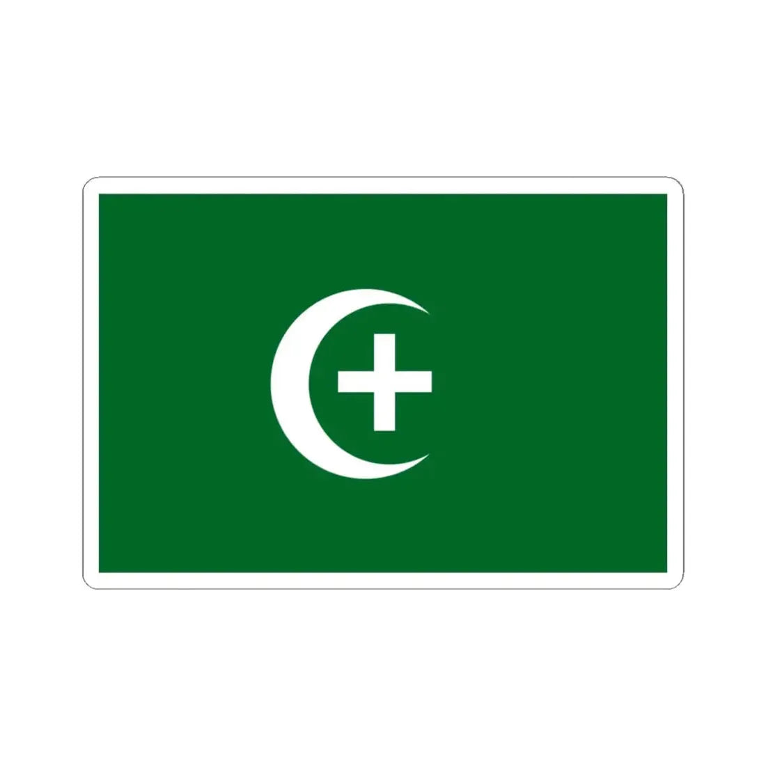 Wafd party flag (Egypt) STICKER Vinyl Kiss-Cut Decal 4 Inch White - The Sticker Space