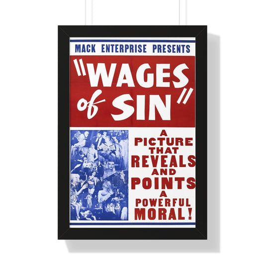 WAGES OF SIN 1938 - Framed Movie Poster-16″ x 24″-The Sticker Space