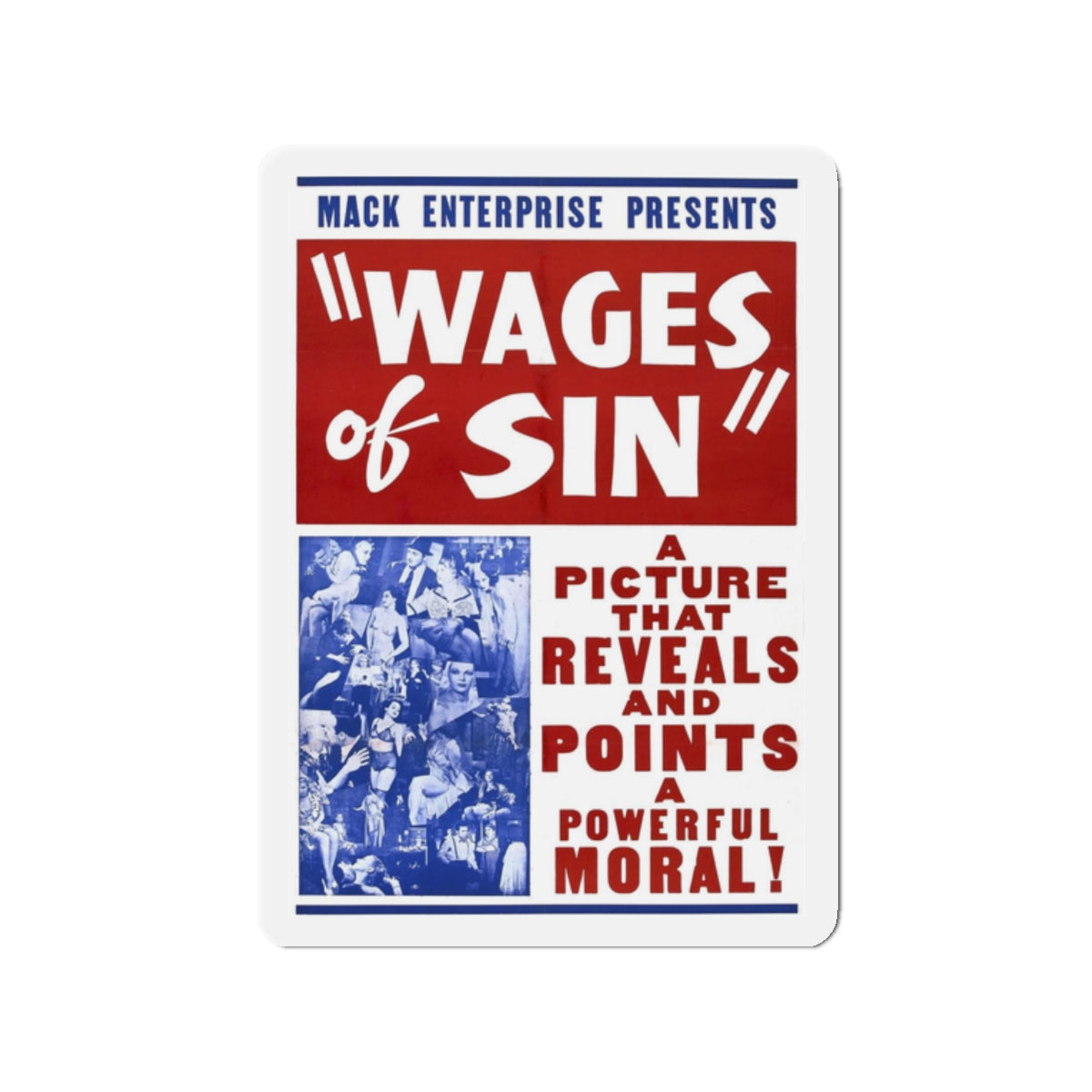 WAGES OF SIN 1938 Movie Poster - Refrigerator Magnet-2" x 2"-The Sticker Space