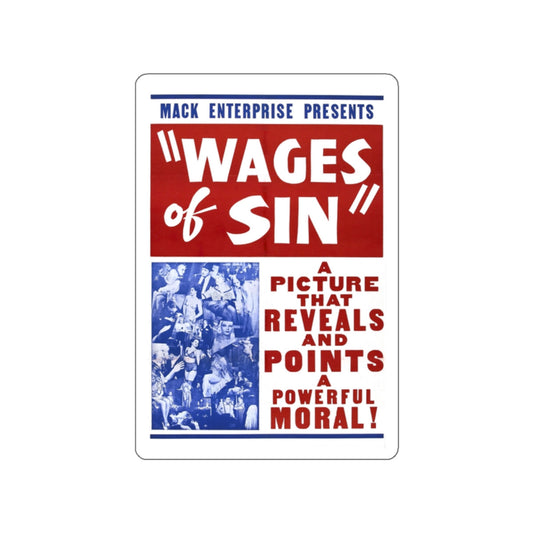 WAGES OF SIN 1938 Movie Poster STICKER Vinyl Die-Cut Decal-White-The Sticker Space