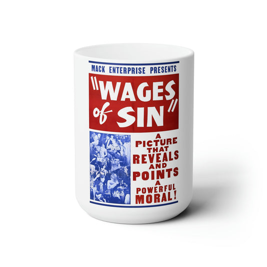 WAGES OF SIN 1938 Movie Poster - White Coffee Cup 15oz-15oz-The Sticker Space