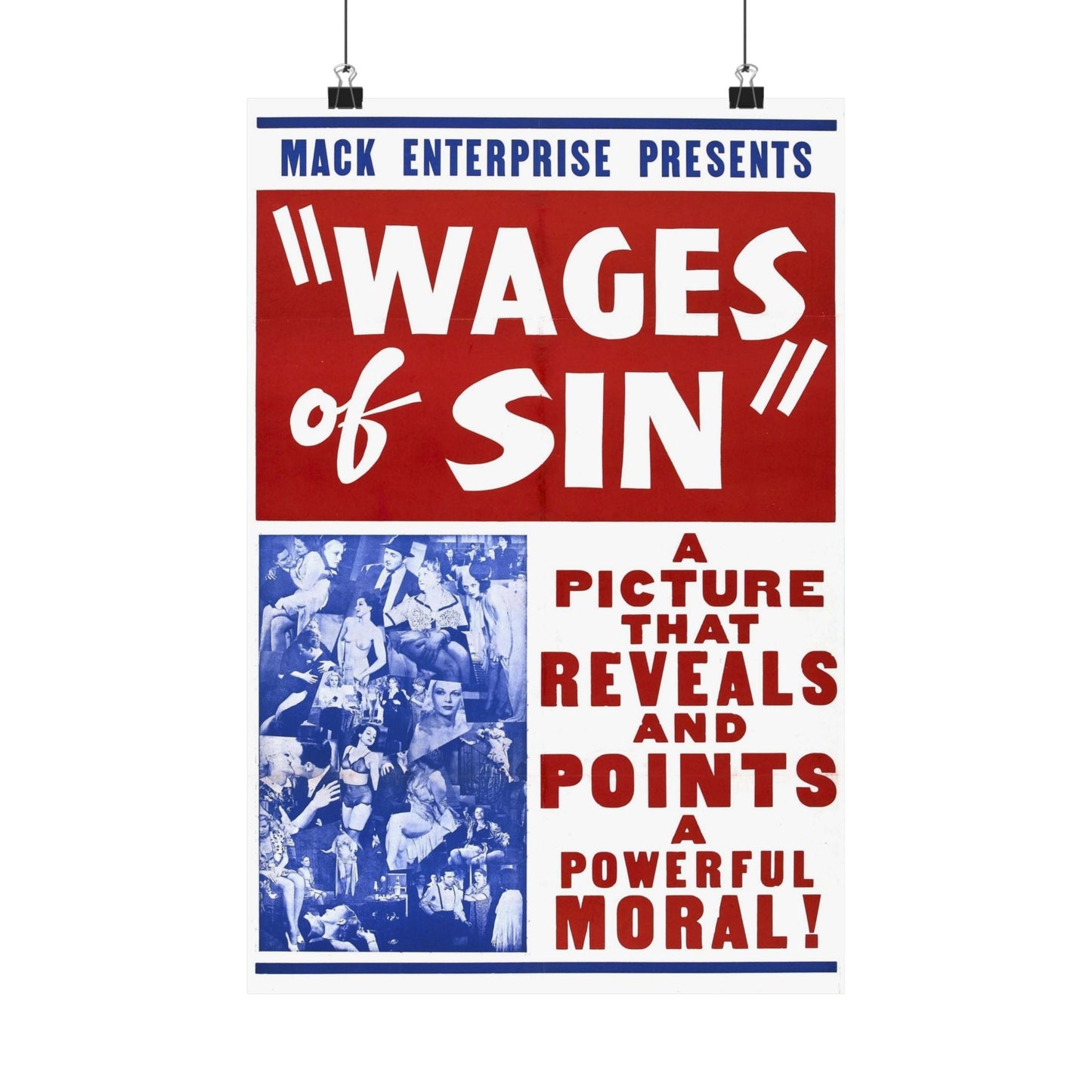 WAGES OF SIN 1938 - Paper Movie Poster-12″ x 18″-The Sticker Space