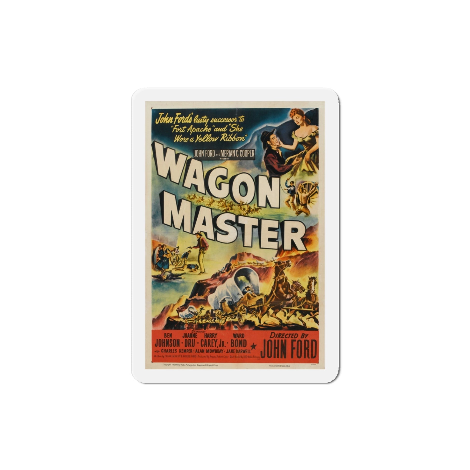 Wagon Master 1950 Movie Poster Die-Cut Magnet-3 Inch-The Sticker Space