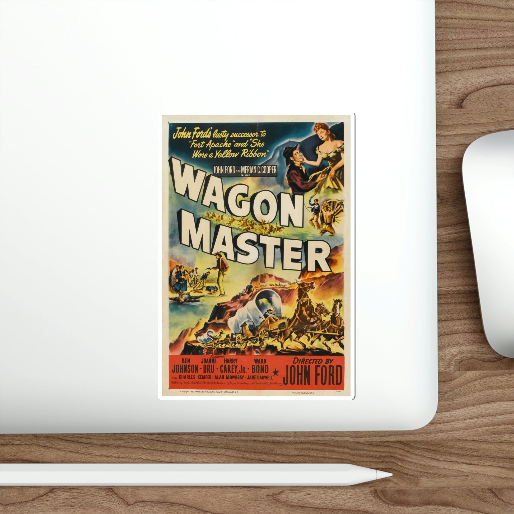 Wagon Master 1950 Movie Poster STICKER Vinyl Die-Cut Decal-The Sticker Space