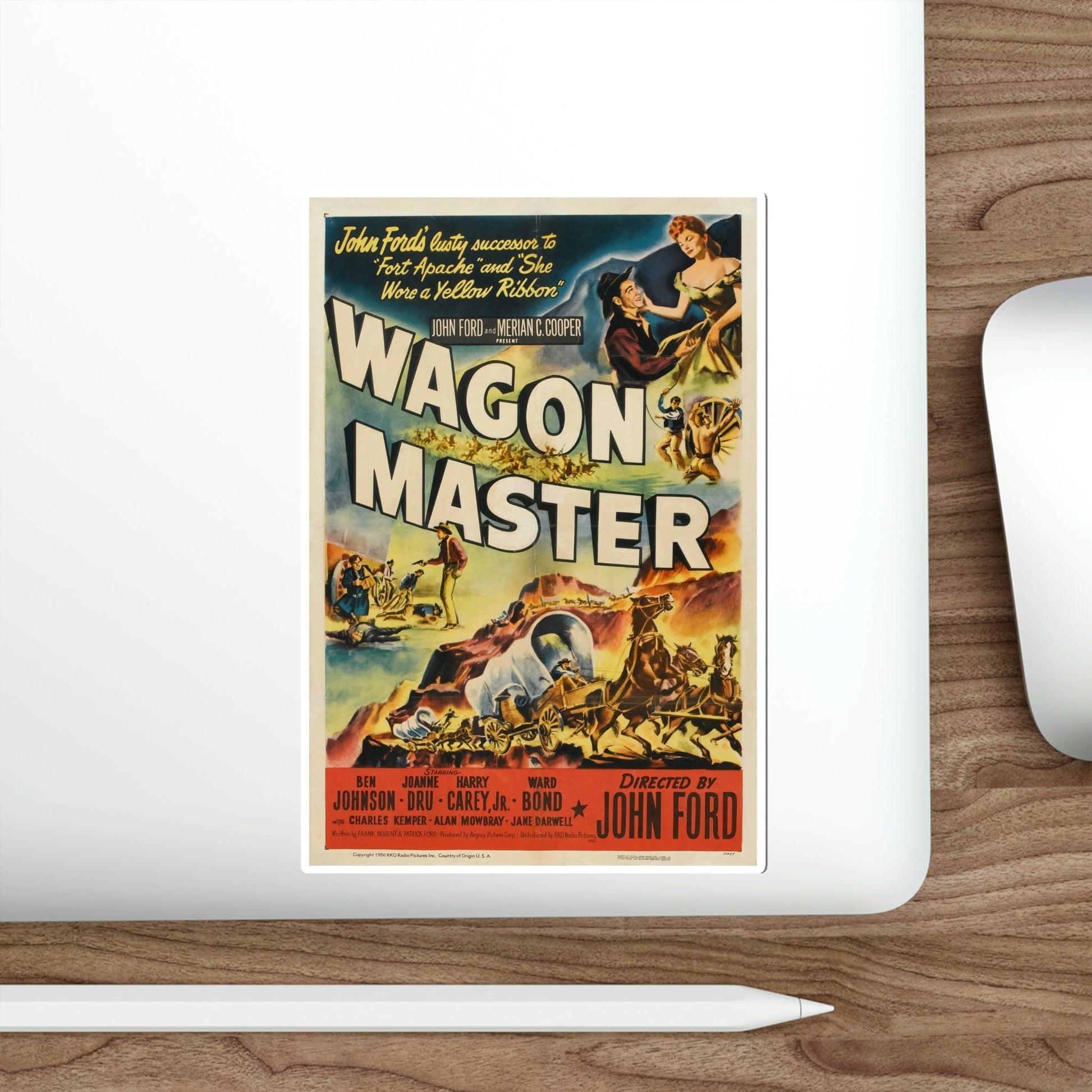 Wagon Master 1950 Movie Poster STICKER Vinyl Die-Cut Decal-The Sticker Space