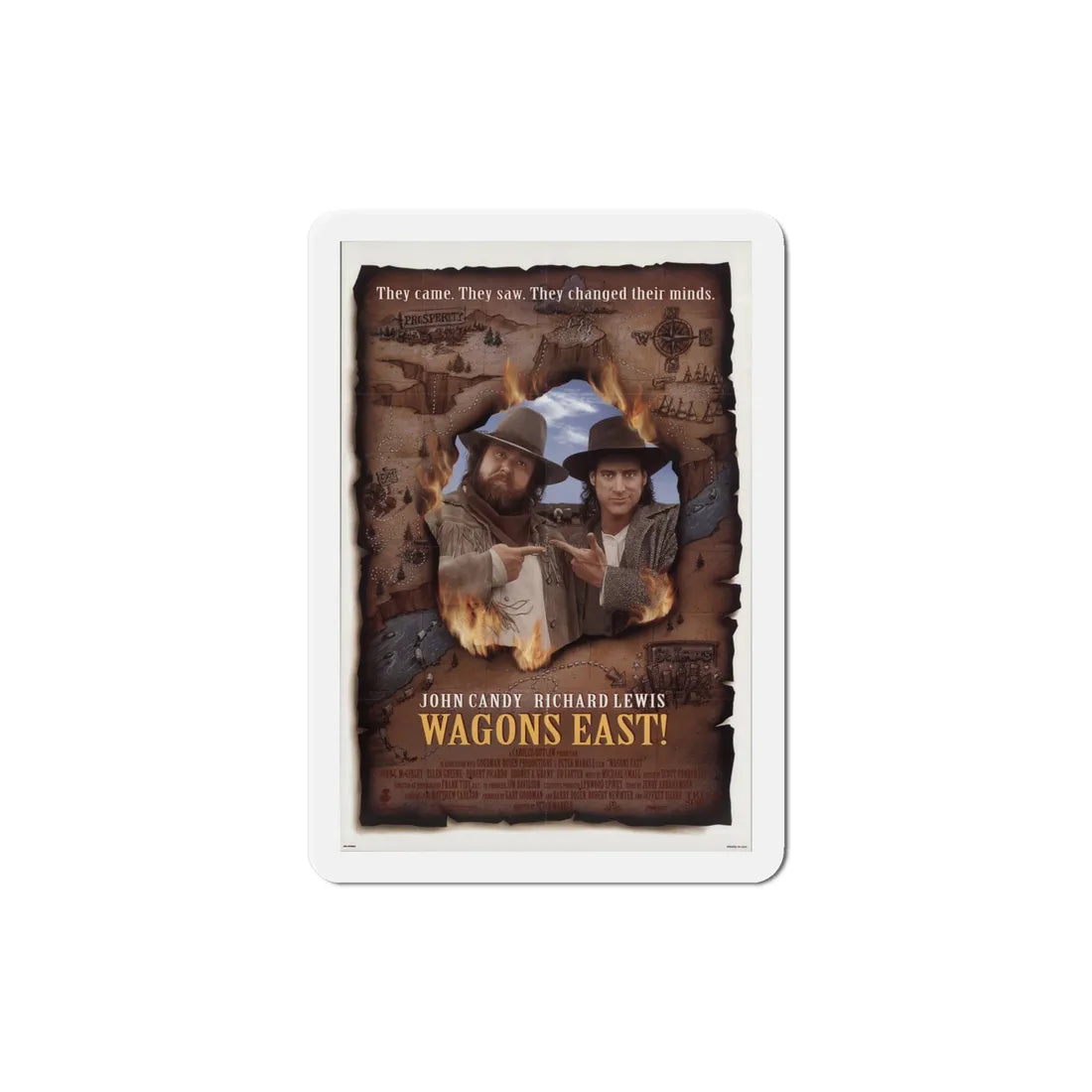 Wagons East 1994 Movie Poster Refrigerator Magnet 4 Inch - The Sticker Space