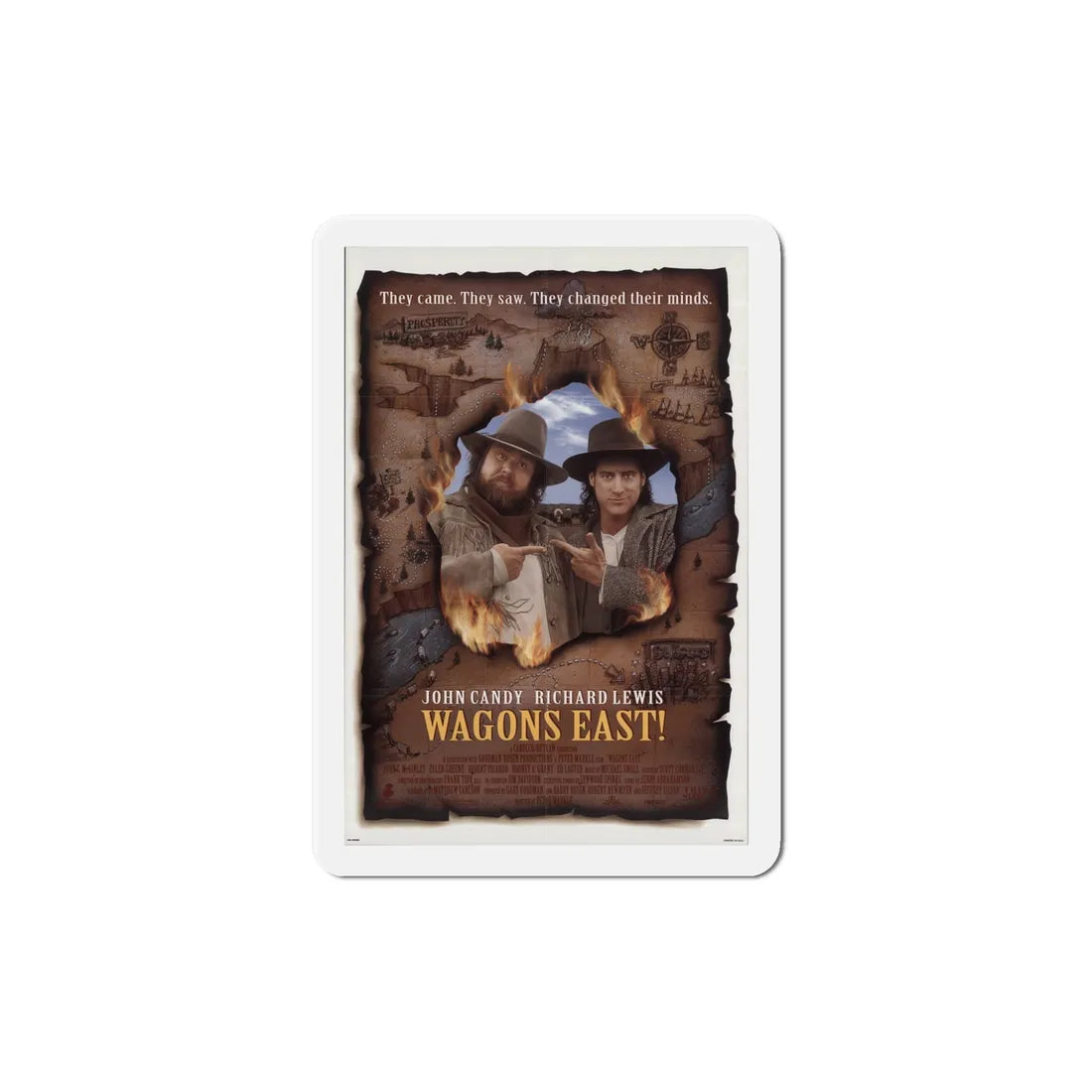 Wagons East 1994 Movie Poster Refrigerator Magnet 5 Inch - The Sticker Space