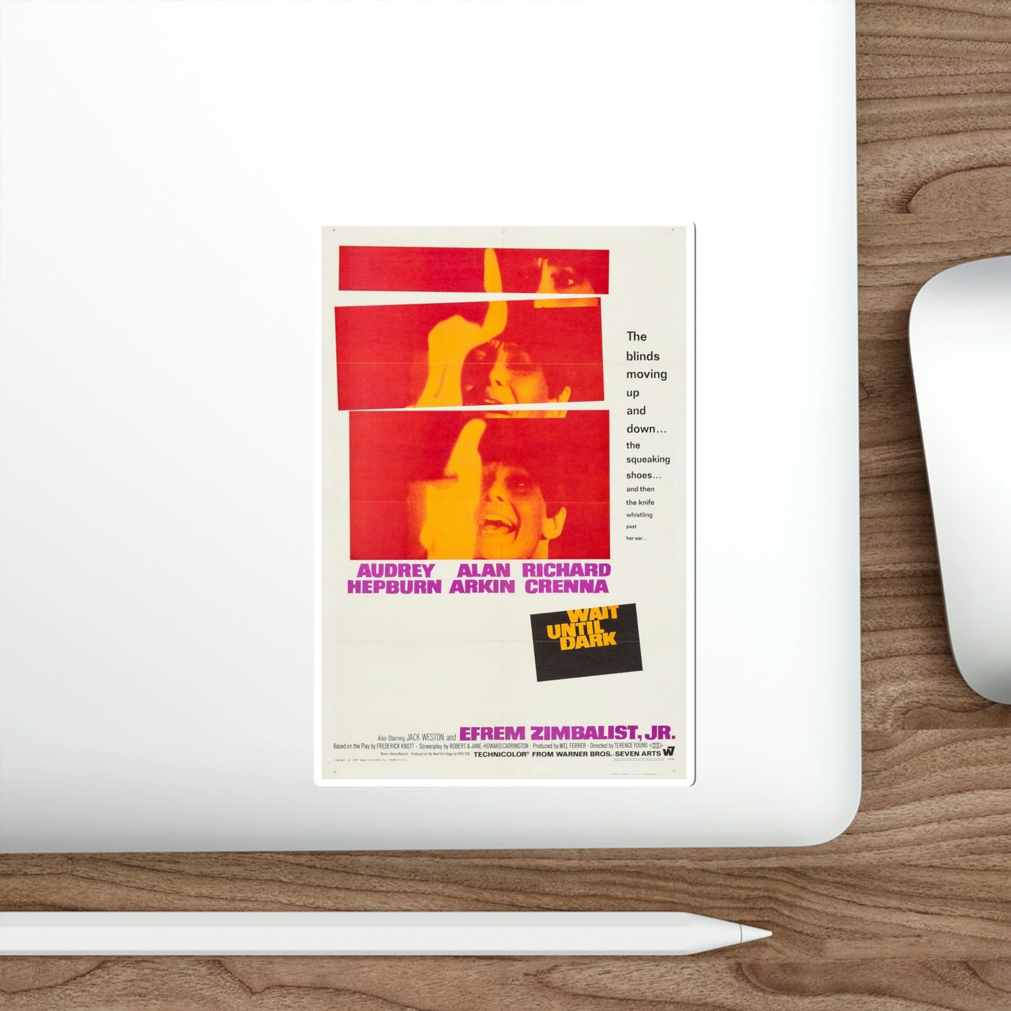 Wait Until Dark 1967 Movie Poster STICKER Vinyl Die-Cut Decal-The Sticker Space