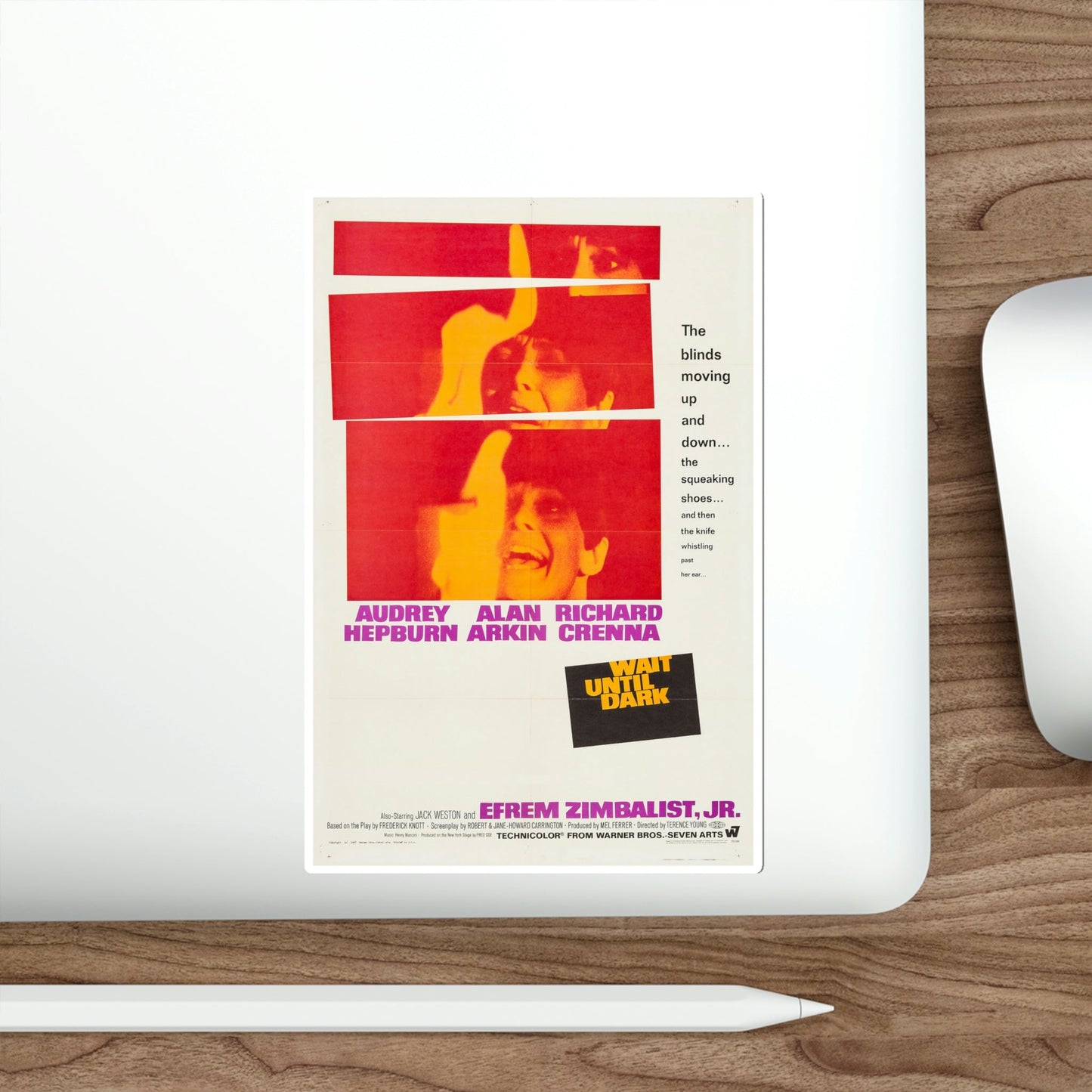 Wait Until Dark 1967 Movie Poster STICKER Vinyl Die-Cut Decal-The Sticker Space