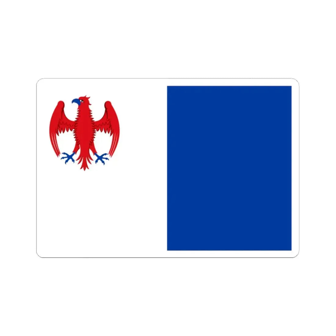 Walcourt vlag (Belgium) STICKER Vinyl Kiss-Cut Decal 6 Inch White - The Sticker Space