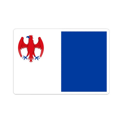 Walcourt vlag (Belgium) STICKER Vinyl Kiss-Cut Decal 6 Inch White - The Sticker Space