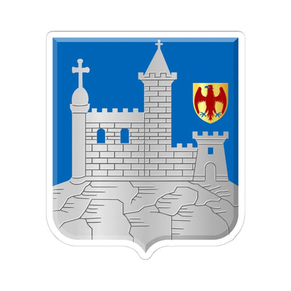 Walcourt wapen (Belgium) (Coat of Arms) STICKER Vinyl Kiss-Cut Decal 6 Inch White - The Sticker Space