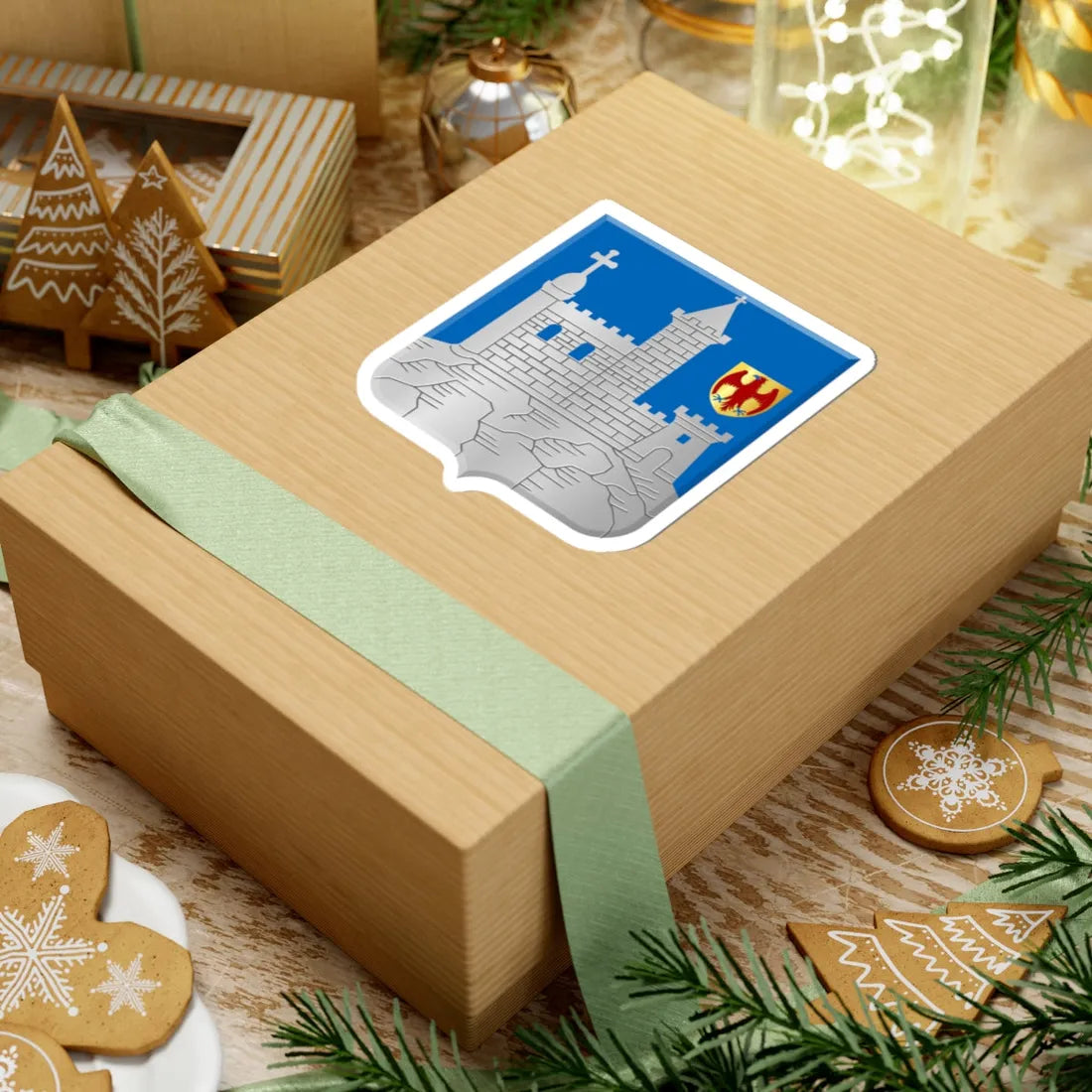 Walcourt wapen (Belgium) (Coat of Arms) STICKER Vinyl Kiss-Cut Decal - The Sticker Space