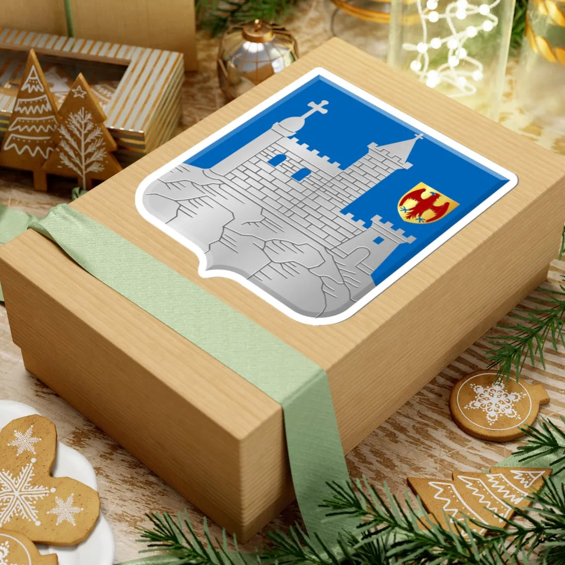 Walcourt wapen (Belgium) (Coat of Arms) STICKER Vinyl Kiss-Cut Decal - The Sticker Space