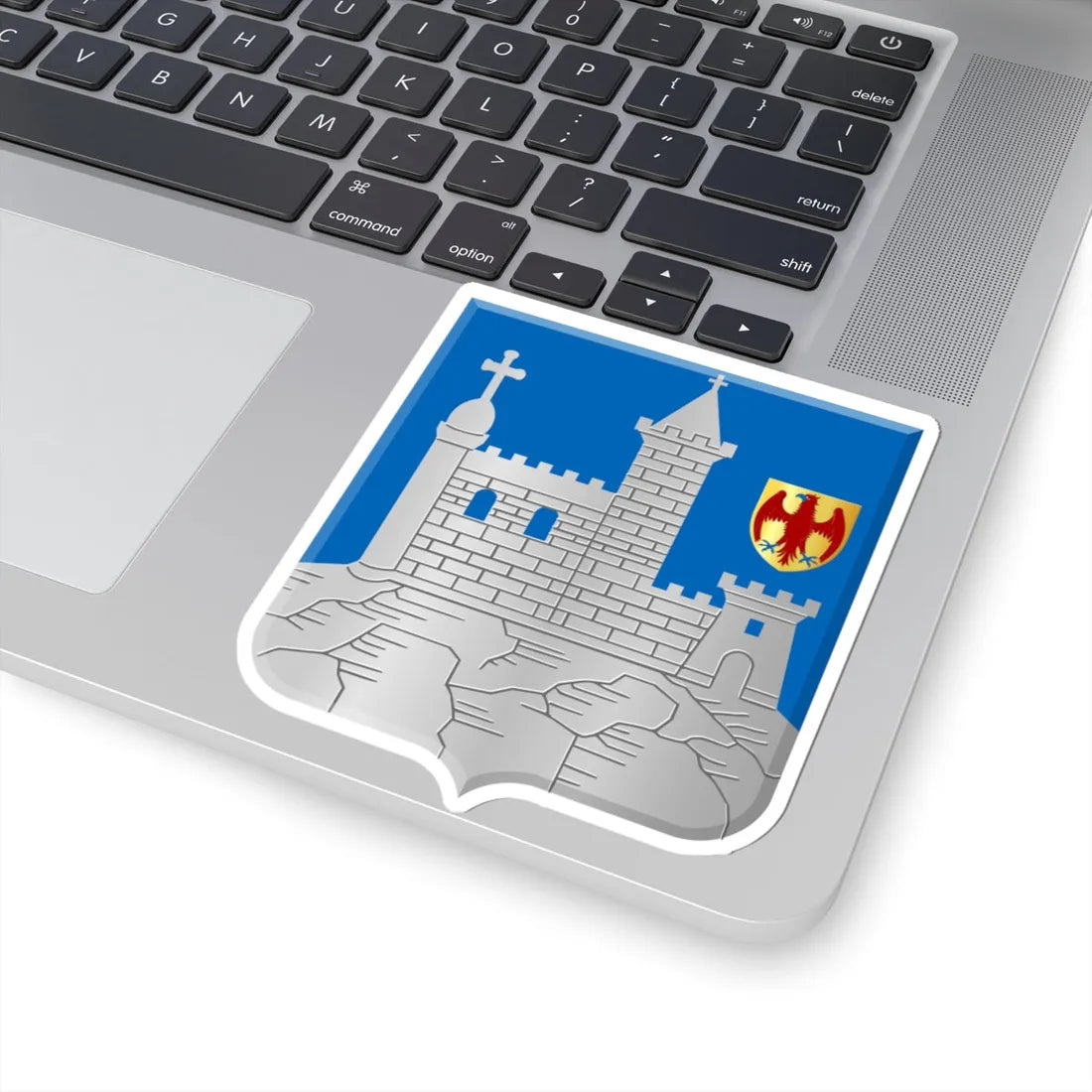 Walcourt wapen (Belgium) (Coat of Arms) STICKER Vinyl Kiss-Cut Decal - The Sticker Space
