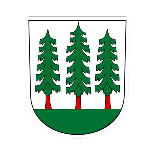 Wald-blazon-modern (Switzerland) (Coat of Arms) STICKER Vinyl Kiss-Cut Decal 2 Inch White - The Sticker Space