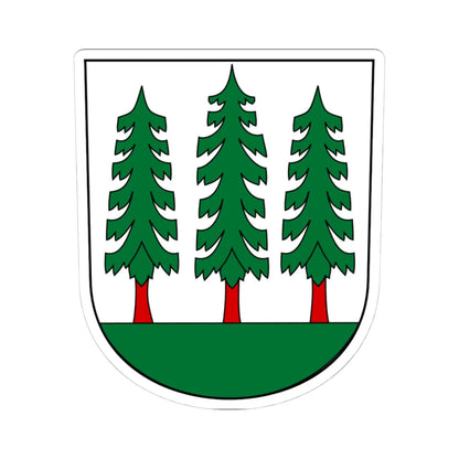 Wald-blazon-modern (Switzerland) (Coat of Arms) STICKER Vinyl Kiss-Cut Decal 4 Inch White - The Sticker Space