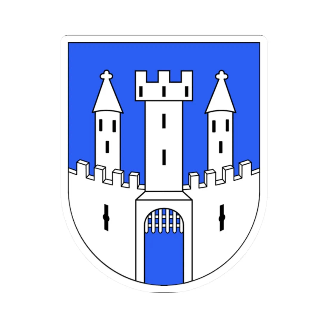 Walenstadt-coat of arms (Switzerland) (Coat of Arms) STICKER Vinyl Kiss-Cut Decal 2 Inch White - The Sticker Space