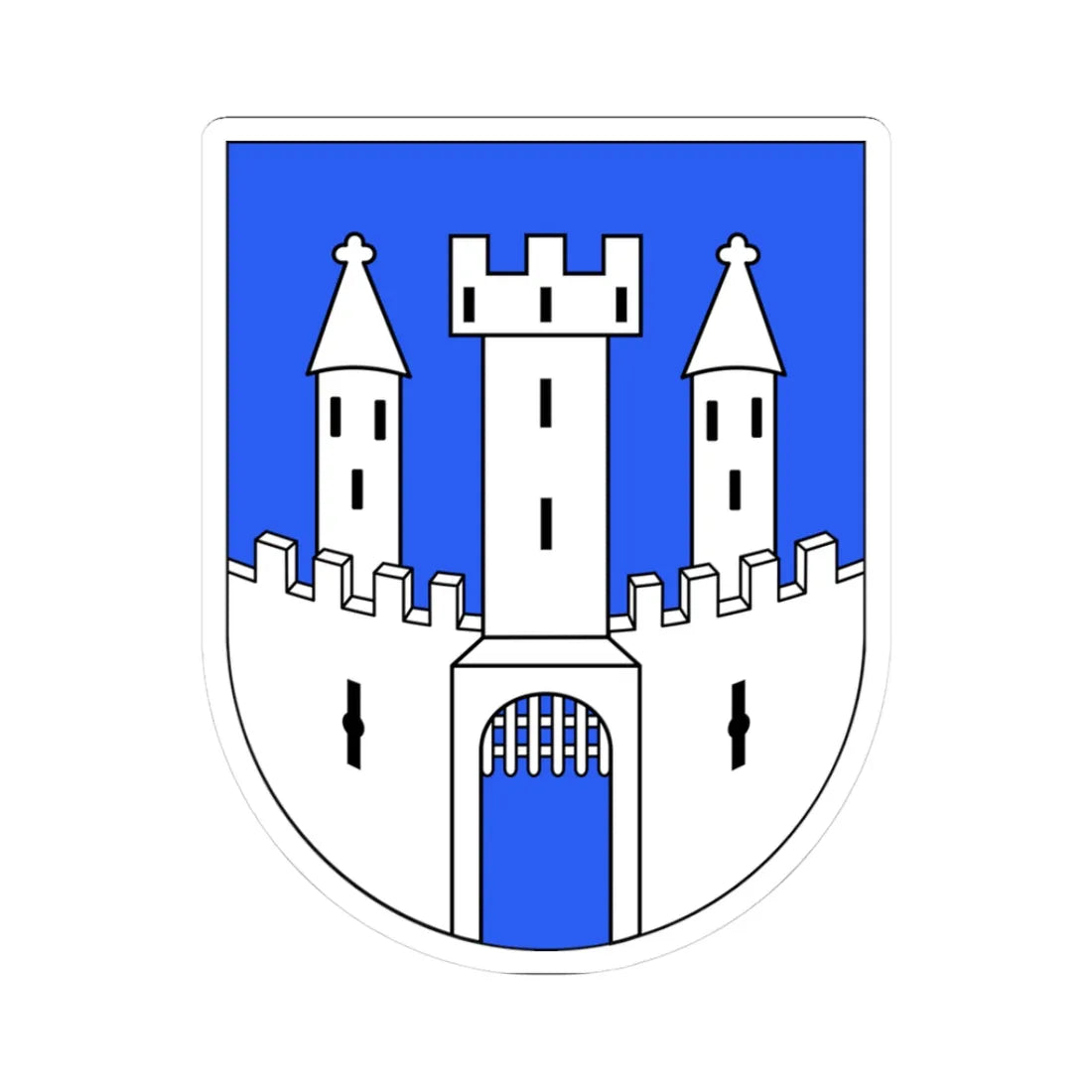 Walenstadt-coat of arms (Switzerland) (Coat of Arms) STICKER Vinyl Kiss-Cut Decal 3 Inch White - The Sticker Space