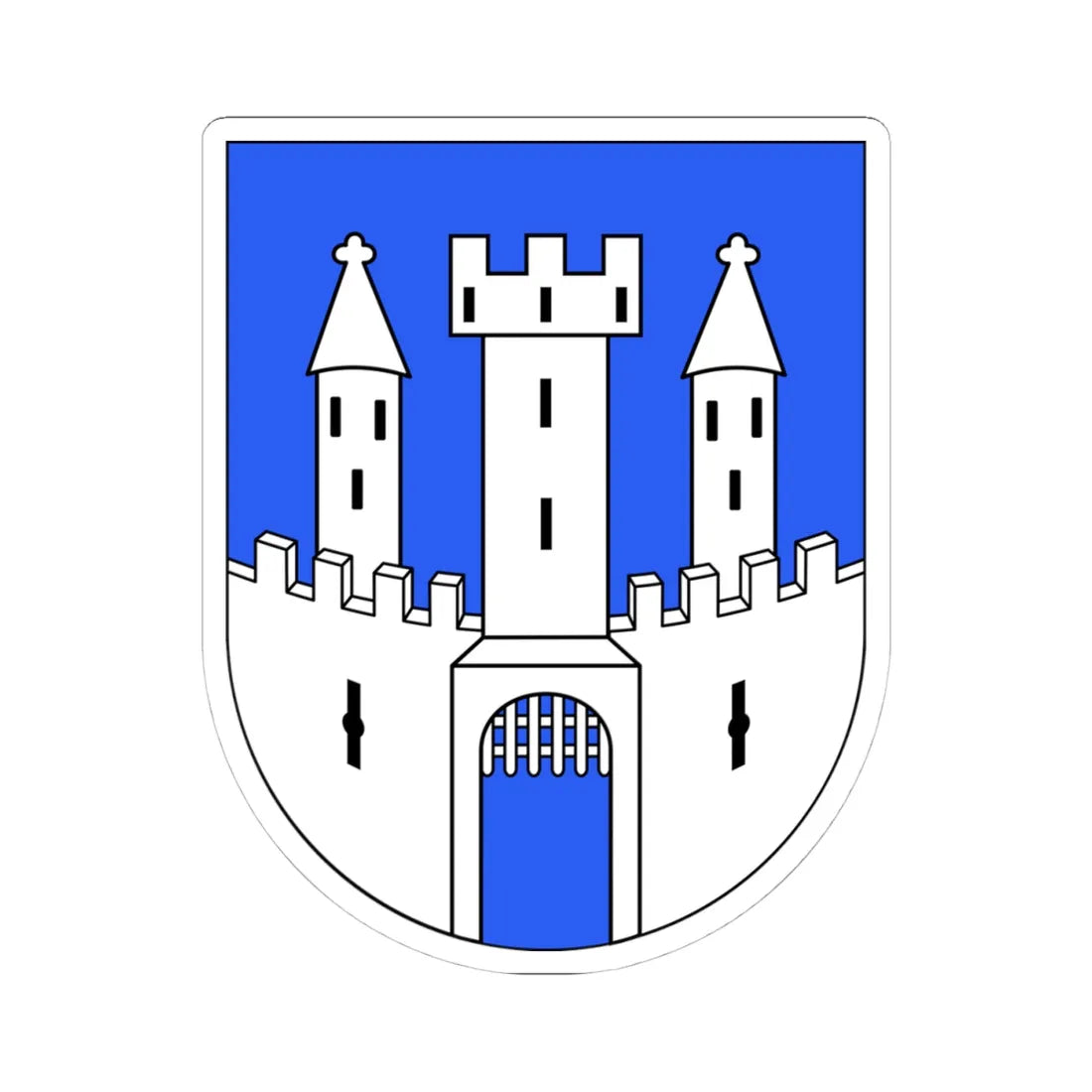 Walenstadt-coat of arms (Switzerland) (Coat of Arms) STICKER Vinyl Kiss-Cut Decal 4 Inch White - The Sticker Space