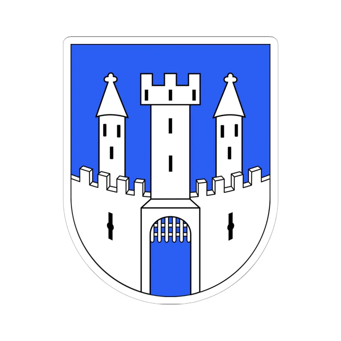 Walenstadt-coat of arms (Switzerland) (Coat of Arms) STICKER Vinyl Kiss-Cut Decal 6 Inch White - The Sticker Space