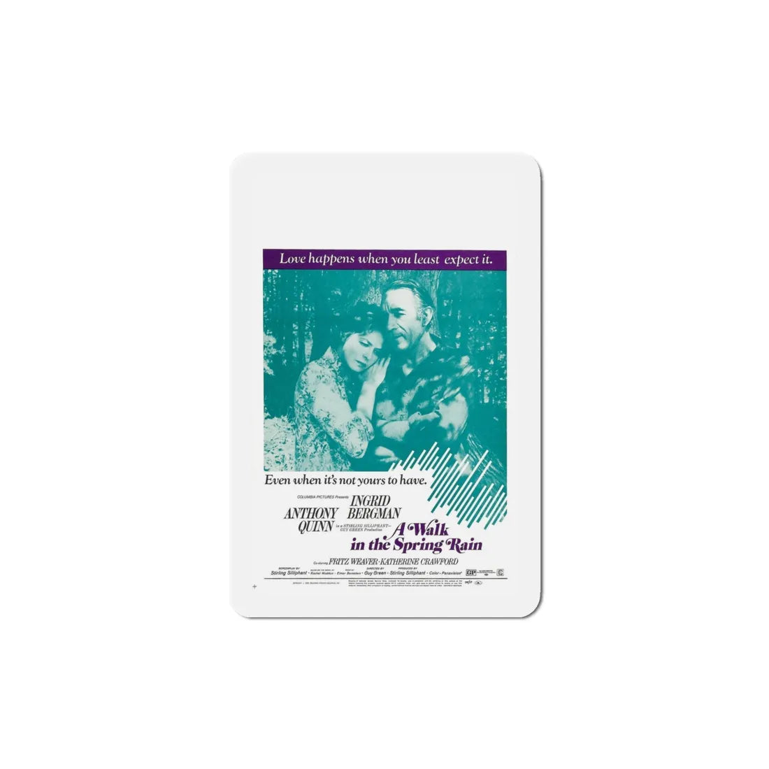 Walk in the Spring Rain 1970 Movie Poster Refrigerator Magnet 4 Inch - The Sticker Space