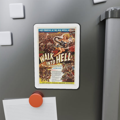 WALK INTO HELL 1956 Movie Poster - Refrigerator Magnet-The Sticker Space