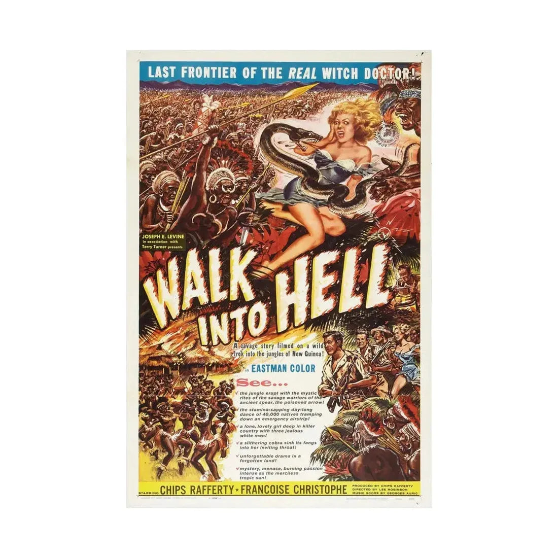 WALK INTO HELL 1956 - Paper Movie Poster - The Sticker Space