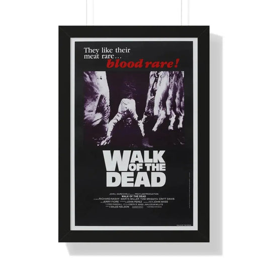 WALK OF THE DEAD (VENGEANCE OF THE ZOMBIES) 1973 - Framed Movie Poster 16″ x 24″ Black - The Sticker Space