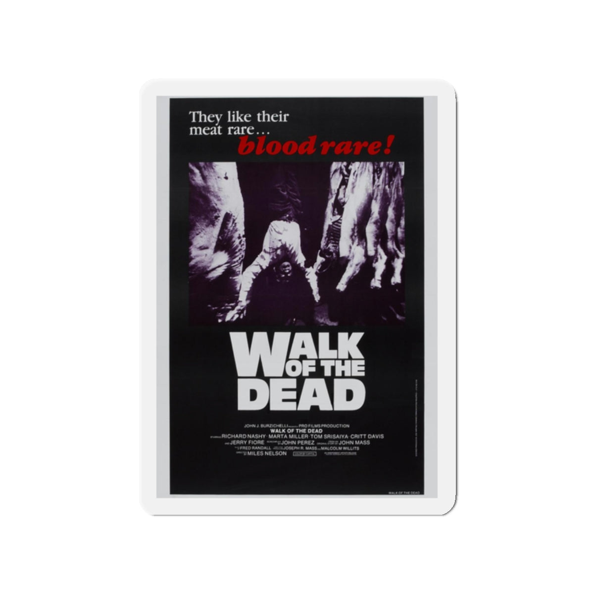 WALK OF THE DEAD (VENGEANCE OF THE ZOMBIES) 1973 Movie Poster - Refrigerator Magnet-2" x 2"-The Sticker Space