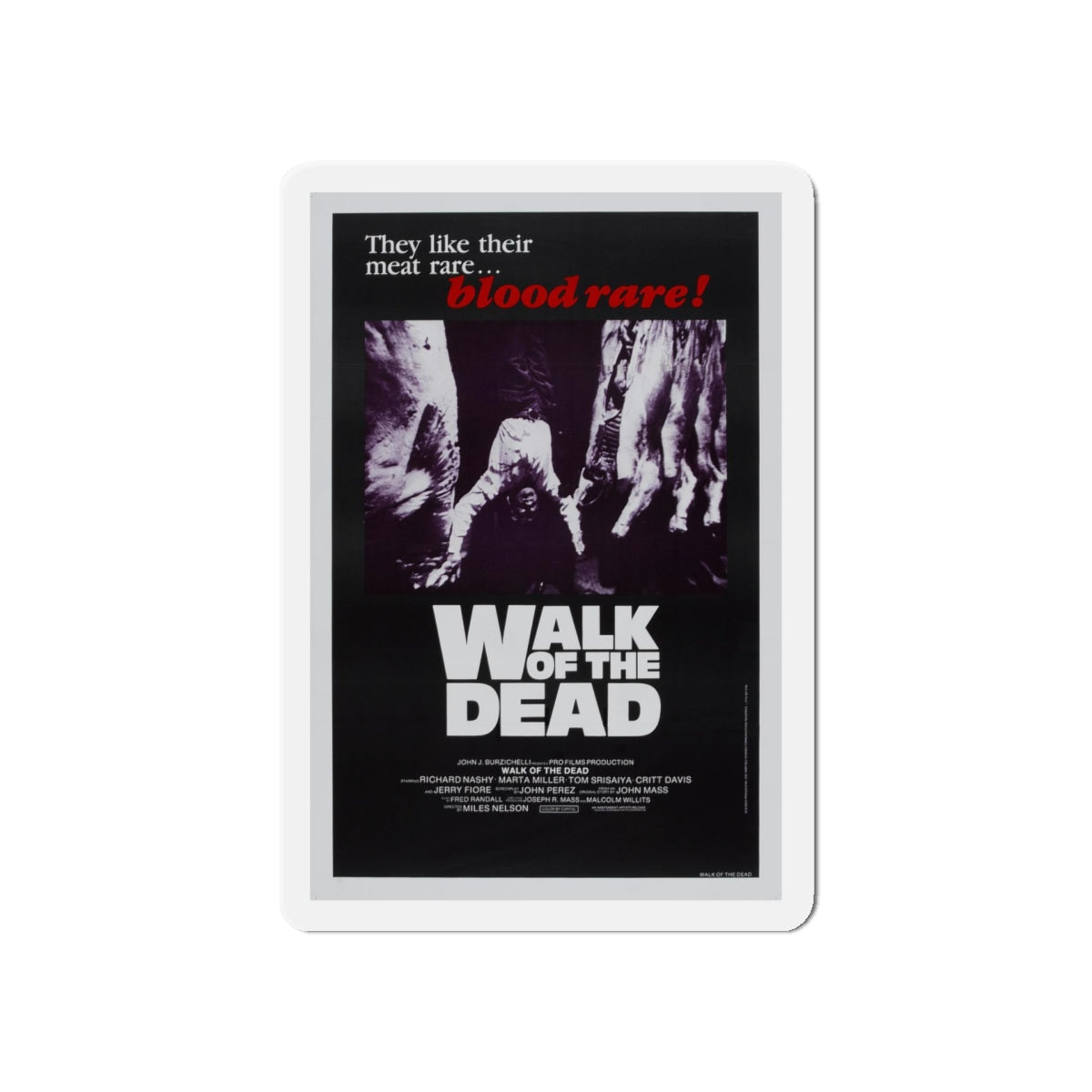 WALK OF THE DEAD (VENGEANCE OF THE ZOMBIES) 1973 Movie Poster - Refrigerator Magnet-5" x 5"-The Sticker Space