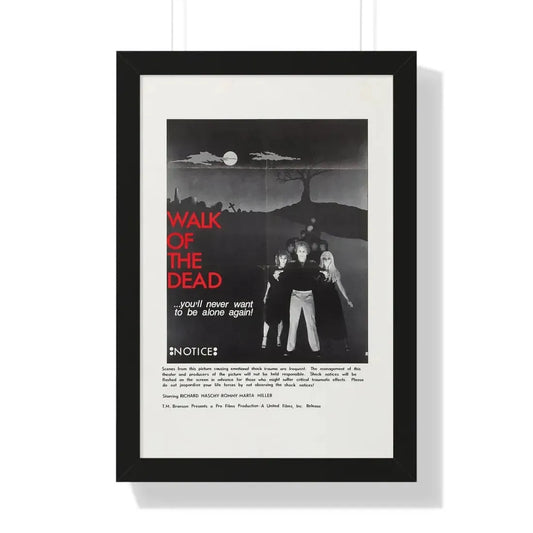 WALK OF THE DEAD (VENGEANCE OF THE ZOMBIES) (2) 1973 - Framed Movie Poster 16″ x 24″ Black - The Sticker Space