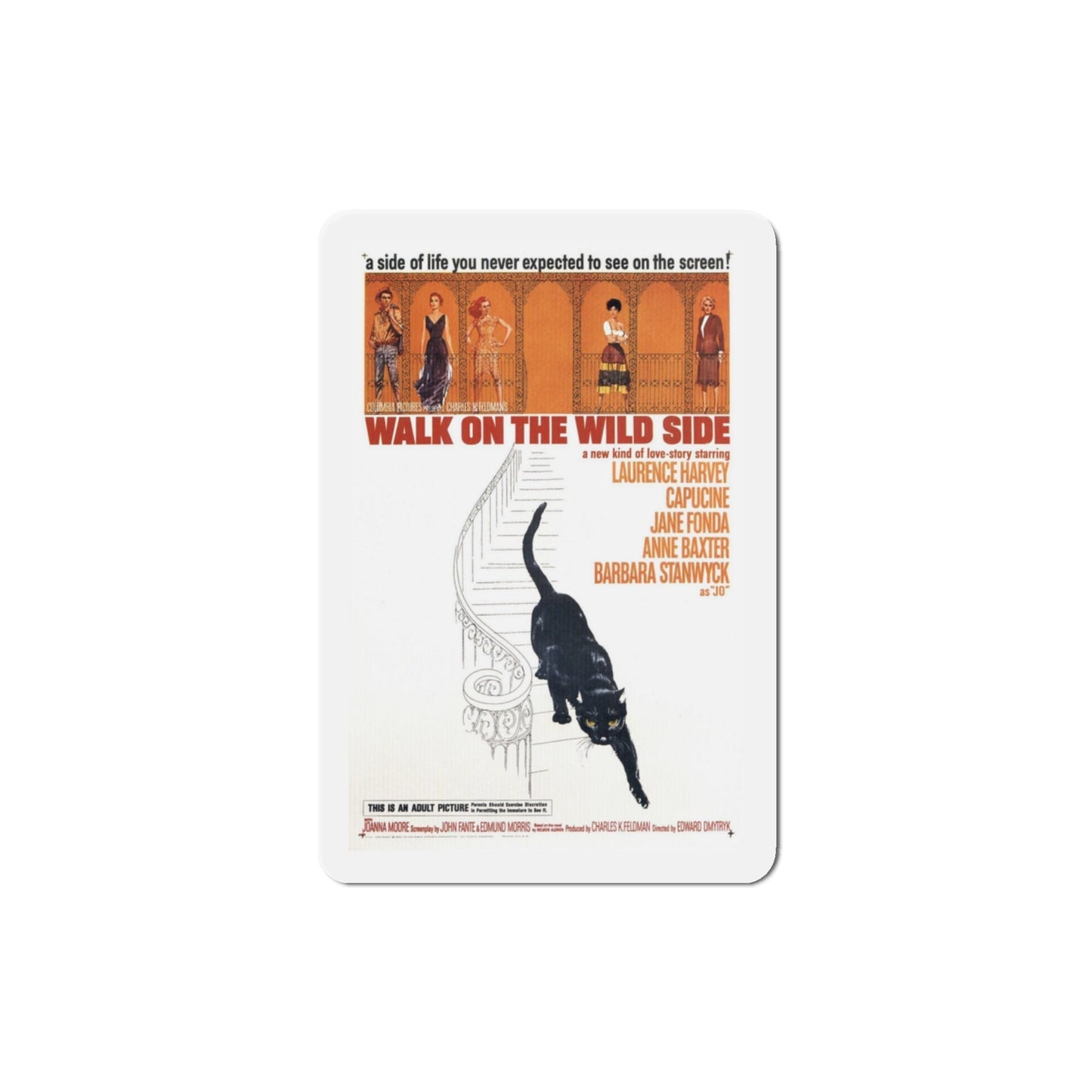 Walk on the Wild Side 1962 Movie Poster Die-Cut Magnet-3 Inch-The Sticker Space