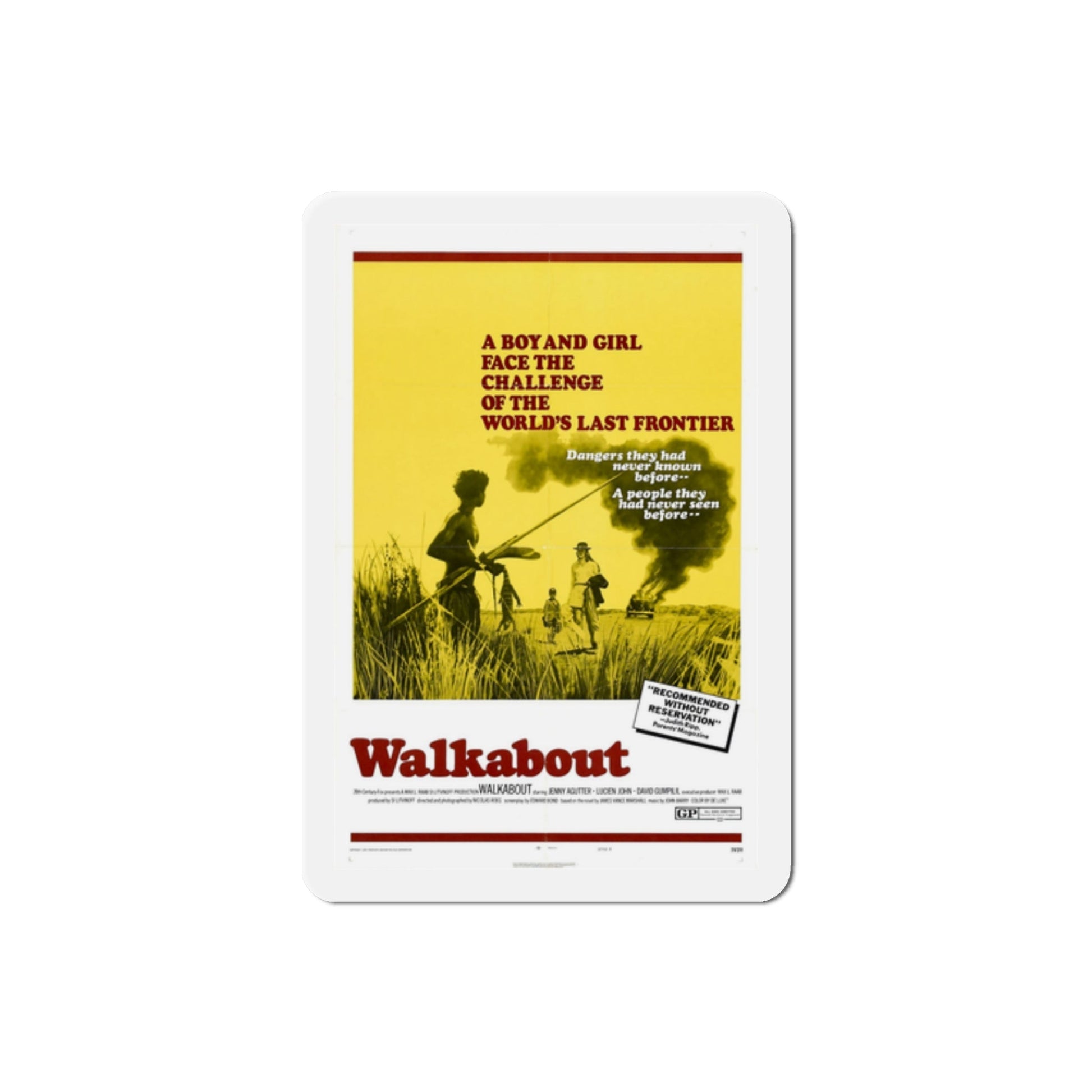 Walkabout 1971 Movie Poster Die-Cut Magnet-2" x 2"-The Sticker Space