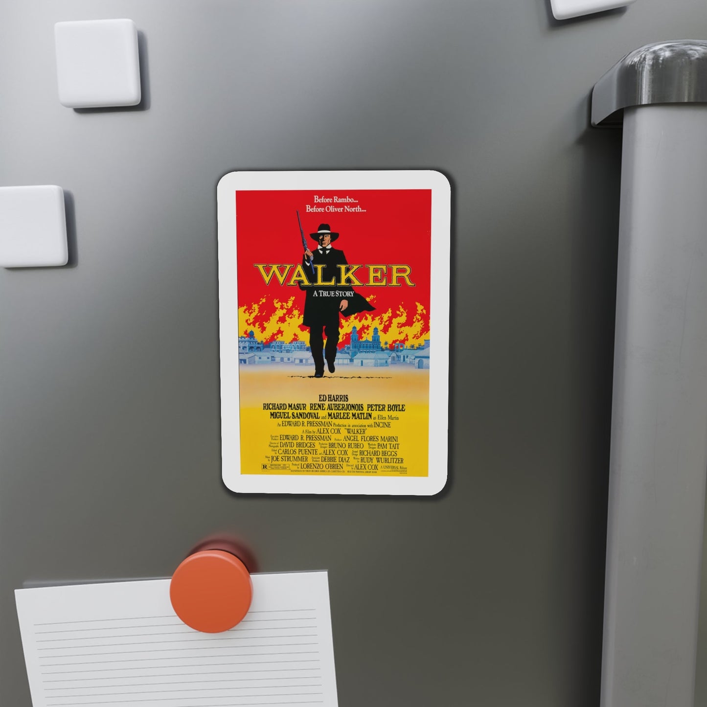 Walker 1987 Movie Poster Die-Cut Magnet-The Sticker Space