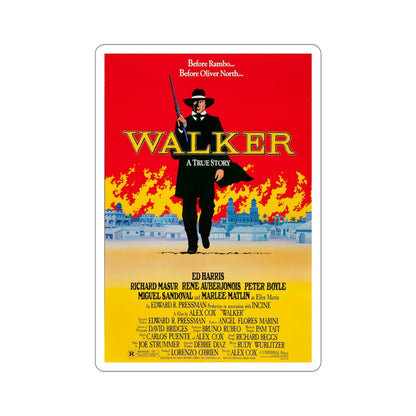 Walker 1987 Movie Poster STICKER Vinyl Die-Cut Decal-6 Inch-The Sticker Space